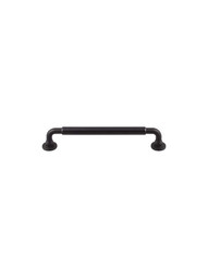 Lily Cabinet Pull - 6 5/16 inch Center-to-Center in Flat Black.